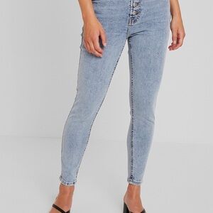 Topshop Pre-owned Jeans Skinny Fit - light-blue denim 26x30